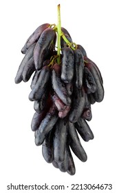 Sweet Black Sapphire Grapes On A White Background