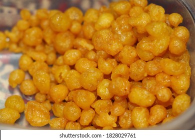 Sweet Boondi Hanuman Prasad Closeup 