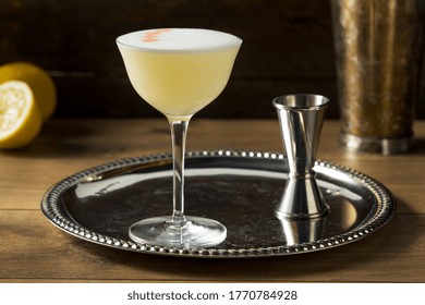 Sweet Boozy Whiskey Pisco Sour With Lemon And Angastora