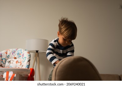 Sweet Boy Is Waiting For His Baby Sister To Come Back And Play Together