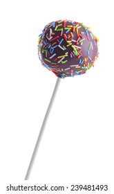 Sweet Cake Pop Isolated On White