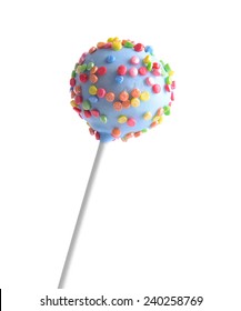 Sweet Cake Pop Isolated On White