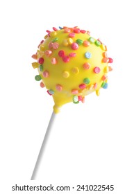 Sweet Cake Pop Isolated On White