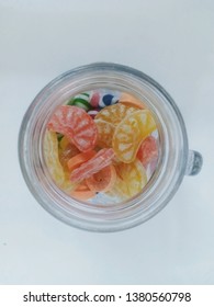 Sweet Candy In Glass Jar