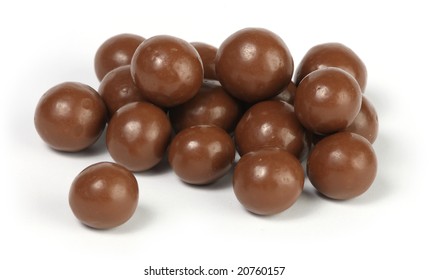 Sweet Chocolate Caramel Ball Isolated On White