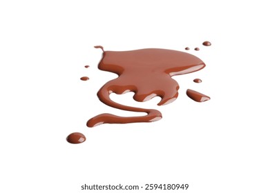 Sweet chocolate splash on grey background