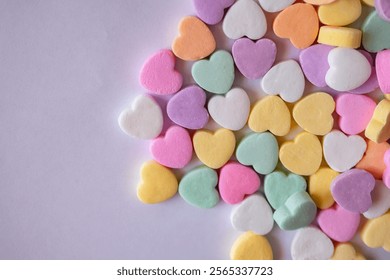 Sweet colorful Valentine heart candy