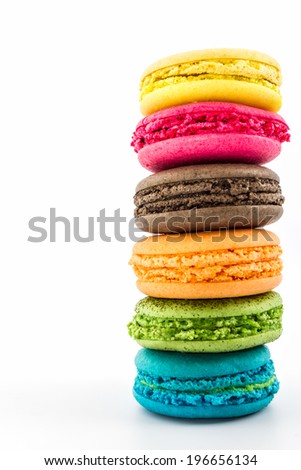 Similar – macarons lies in a row in the middle