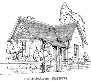 Cottage Drawing Images Stock Photos Vectors Shutterstock
