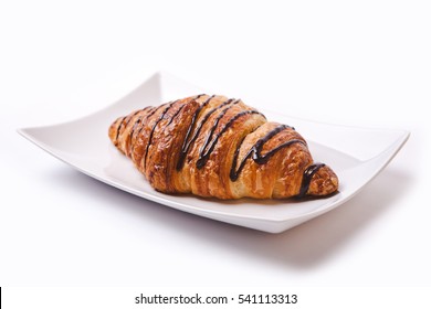 Sweet Croissant On A Plate