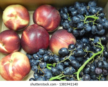 sweet crunchy plum and grapes