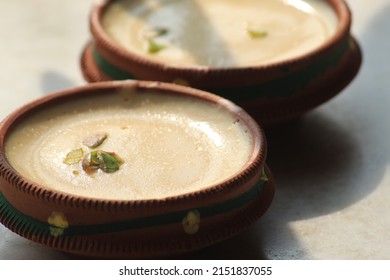 Sweet Curd Dessert Display Under Daylight For Serving.