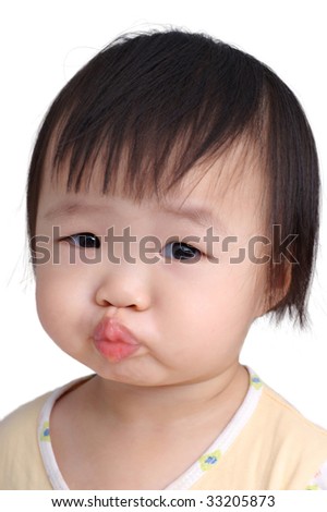 Sweet Cute Chinese Baby Girl White Stock Photo Edit Now 33205873