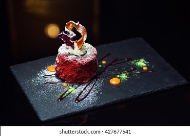 Sweet dessert on a black background - Powered by Shutterstock