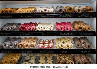 Sweet Donut Shop Display Case Background