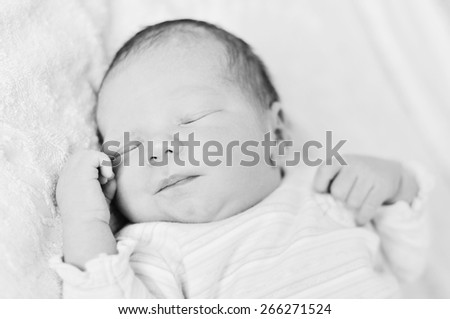 Similar – Image, Stock Photo Nice Newborn asleep peacefully