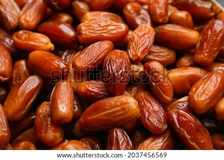 Sweet dried dates as background