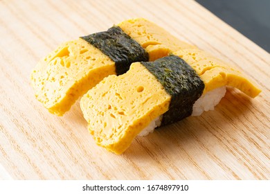 Sweet Egg Sushi Japanese Food