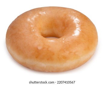 Sweet glazed donuts on a white background, Delicious glazed donuts isolated on white background With clipping path.