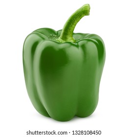 sweet green pepper, paprika, isolated on white background, clipping path, full depth of field - Shutterstock ID 1328108450