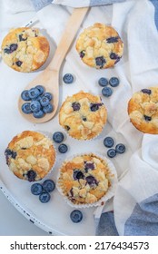 Sweet Home Made Blueberry Muffins With Streusel