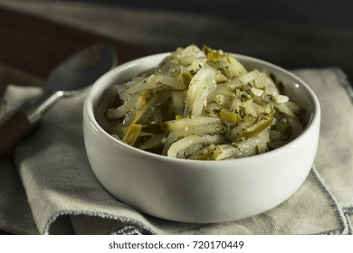 Sweet Homemade Gourmet Pickle Relish In A Bowl