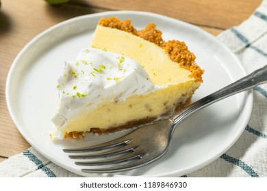 Sweet Homemade Key Lime Pie with Zest and Cream