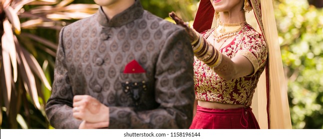 Sweet Indian Bride About To Meet The Groom