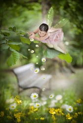 Sweet Little Fairy In The Garden