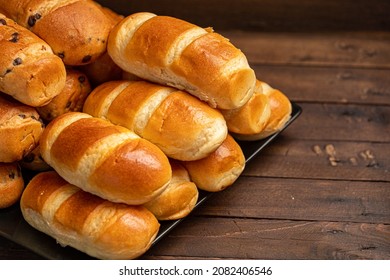 Sweet Milk Loaves, Milk Loaf Of Bread On A Rustic Background
