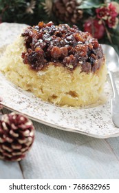 Sweet Mincemeat Sponge Pudding