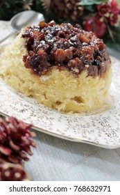 Sweet Mincemeat Sponge Pudding