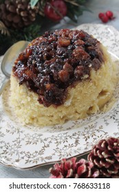 Sweet Mincemeat Sponge Pudding