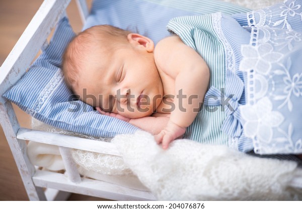 a small bed for a baby