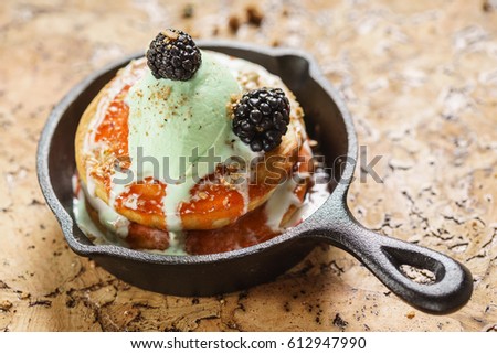 Similar – Image, Stock Photo Crepes with berries Food