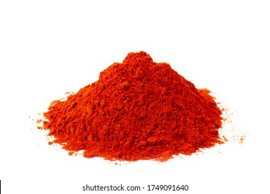 Sweet Paprika Powder In White Natural Spice