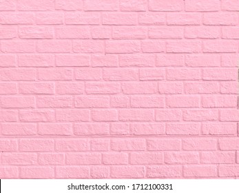 Sweet Pastel Pink Brick Wall