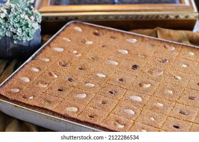 Sweet Pie Basbousa With Almond 