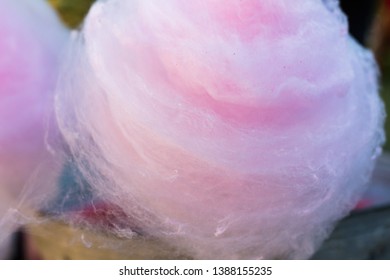 Sweet Pink Cotton Candy Close Up