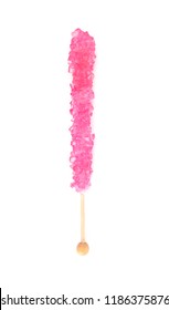 Sweet Pink Rock Candy On A Stick