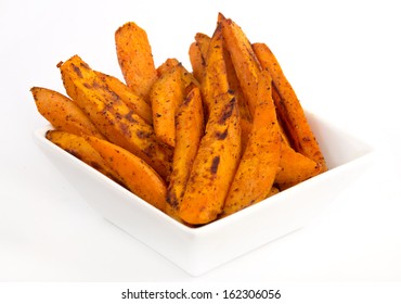 Sweet Potato Fries White Background