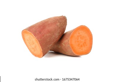 Sweet potato isolated on white background. Vegetables