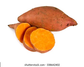Sweet Potato Isolated On White