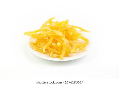 Potato Chips Falling Plate Isolated On Stock Photo (Edit Now) 126856439