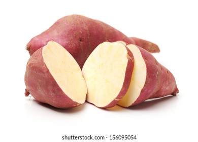 Sweet Potato On The White Background 
