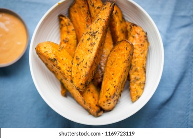 Sweet Potato Wedges With Chipotle Chilli Mayo