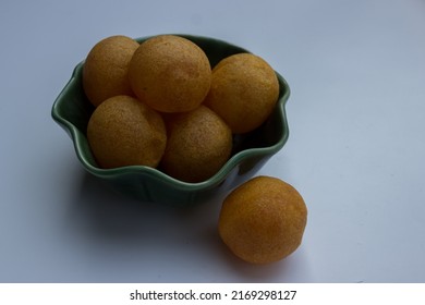 Sweet Potatoes Deep Fried Balls, Tradisional Street Food Snacks From Indonesia Or Bola Ubi