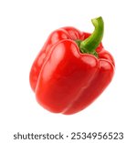 Sweet red bell pepper isolated on white background. clipping path.