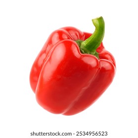 Sweet red bell pepper isolated on white background. clipping path. - Powered by Shutterstock