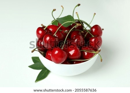 Similar – Image, Stock Photo red ripe fresh cherry